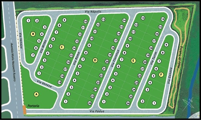 Planta do Residencial Chácara Santo Antônio